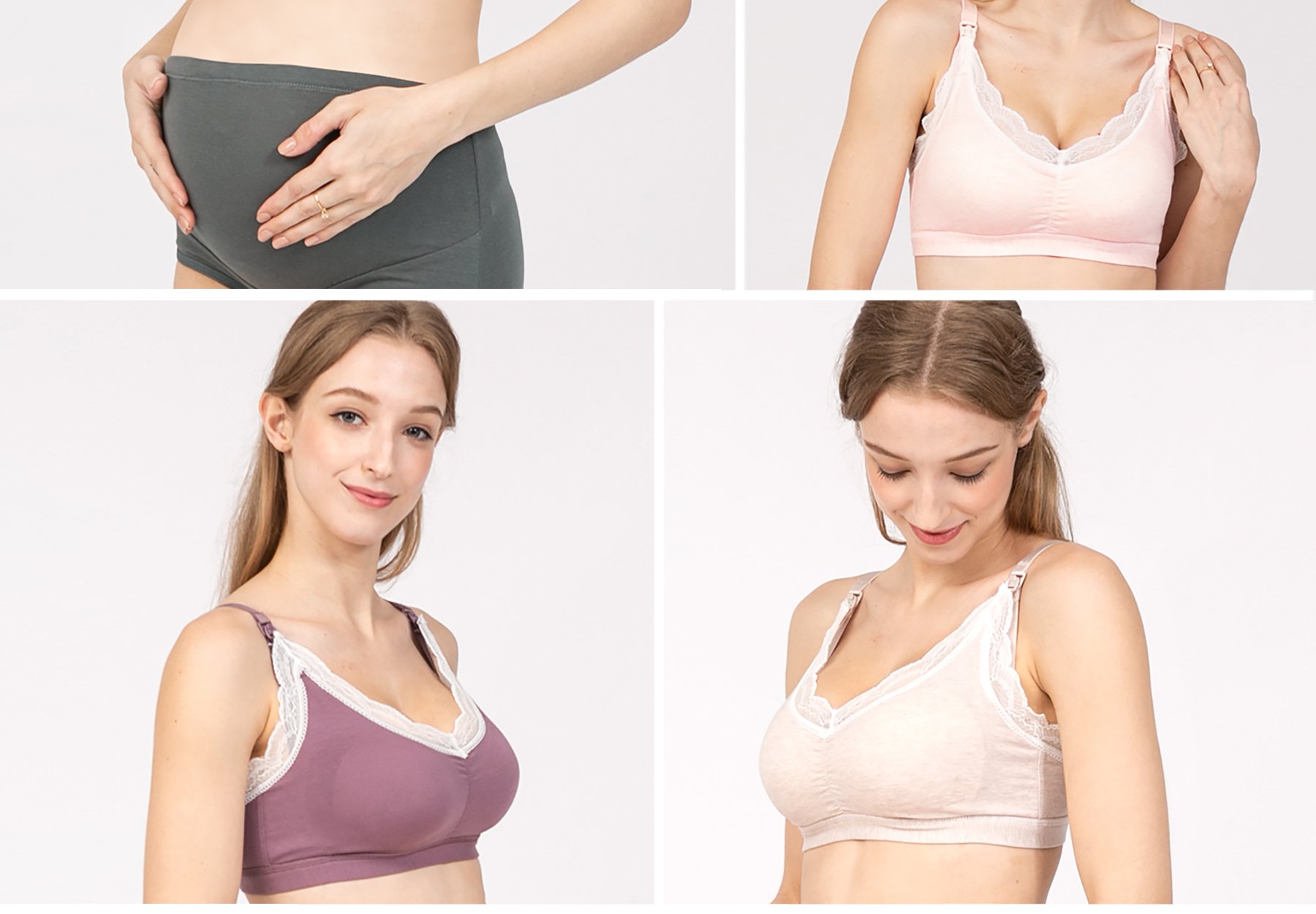 MOOIMOM Lace Wireless Maternity & Nursing Bra description image