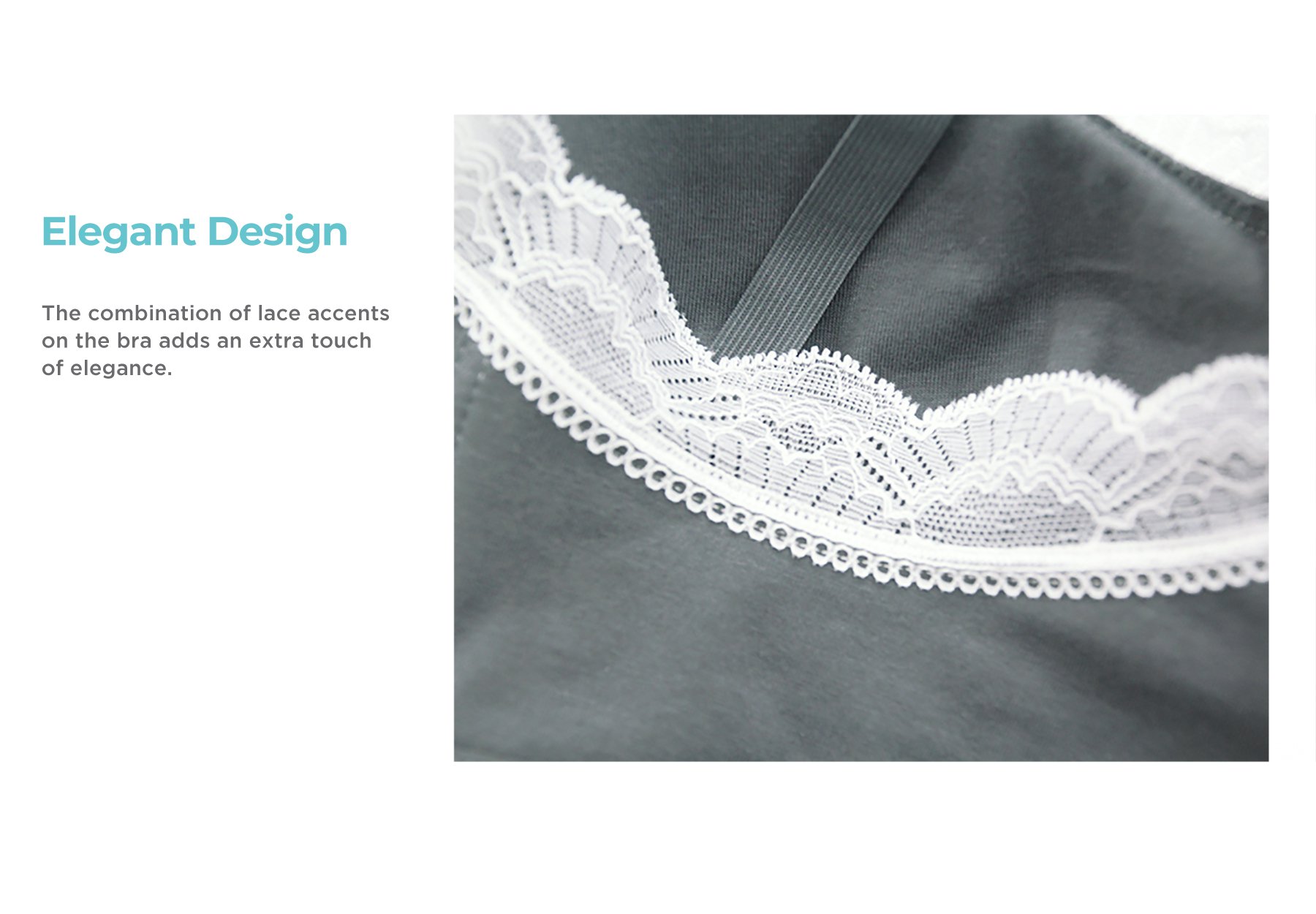 MOOIMOM Lace Wireless Maternity & Nursing Bra description image