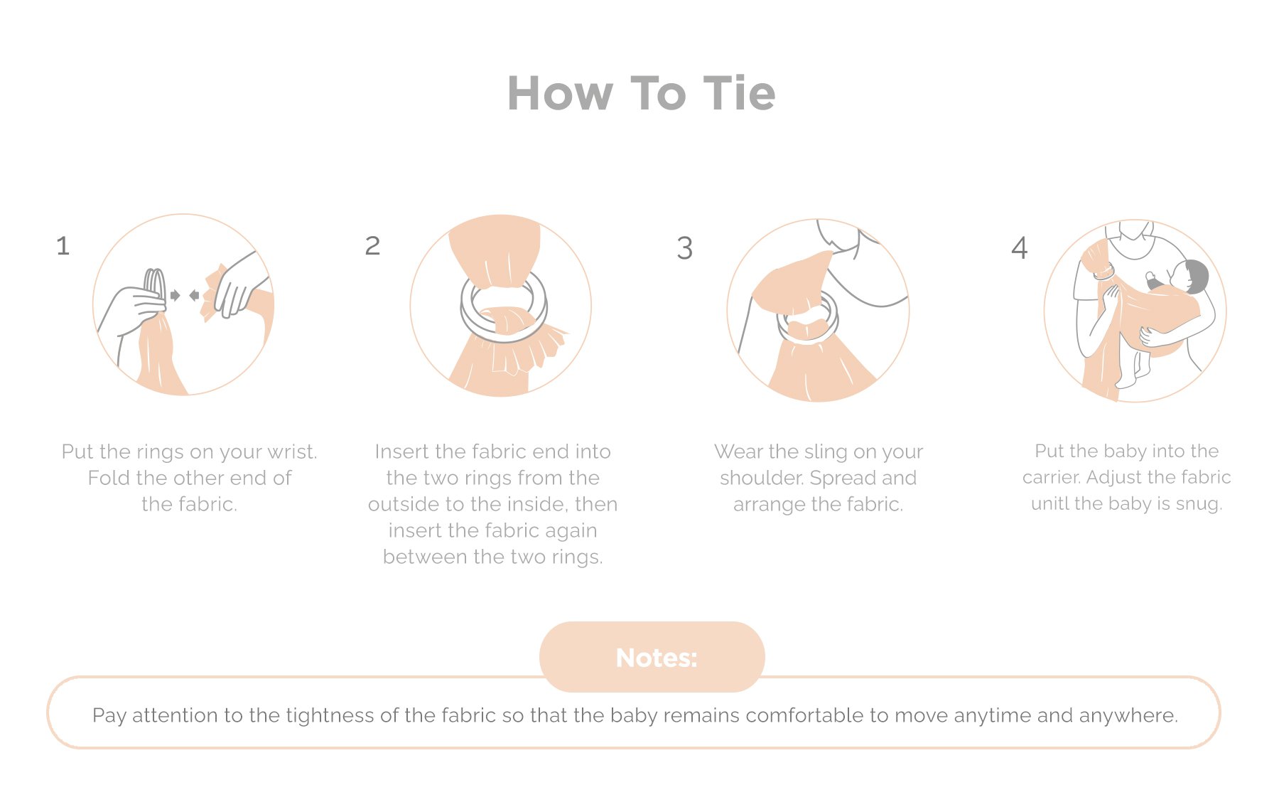 Tweeling & Co. Fine Collection Baby Sling description image