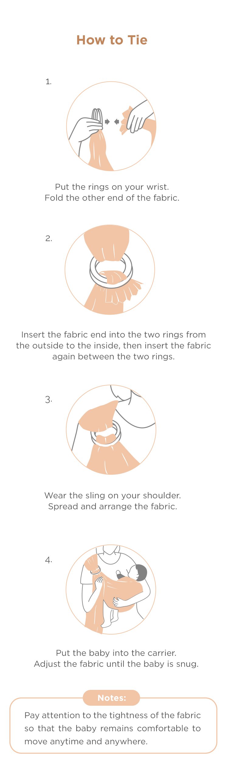 Tweeling & Co. Fine Collection Baby Sling description image