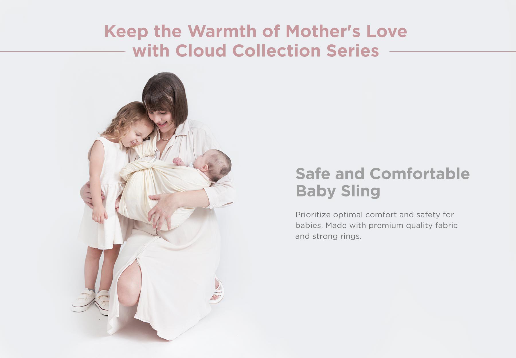 Tweeling & Co. Cloud Collection Baby Sling description image