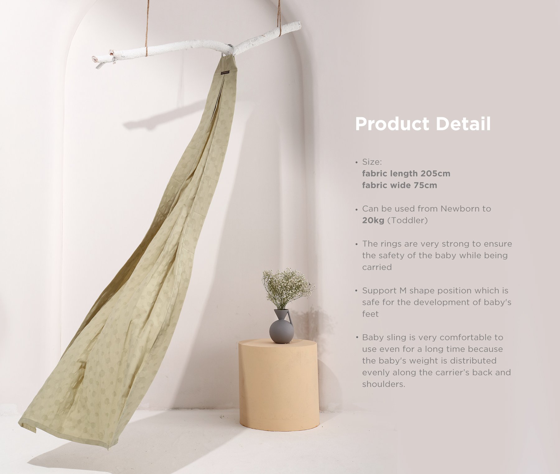 Tweeling & Co. Cloud Collection Baby Sling description image