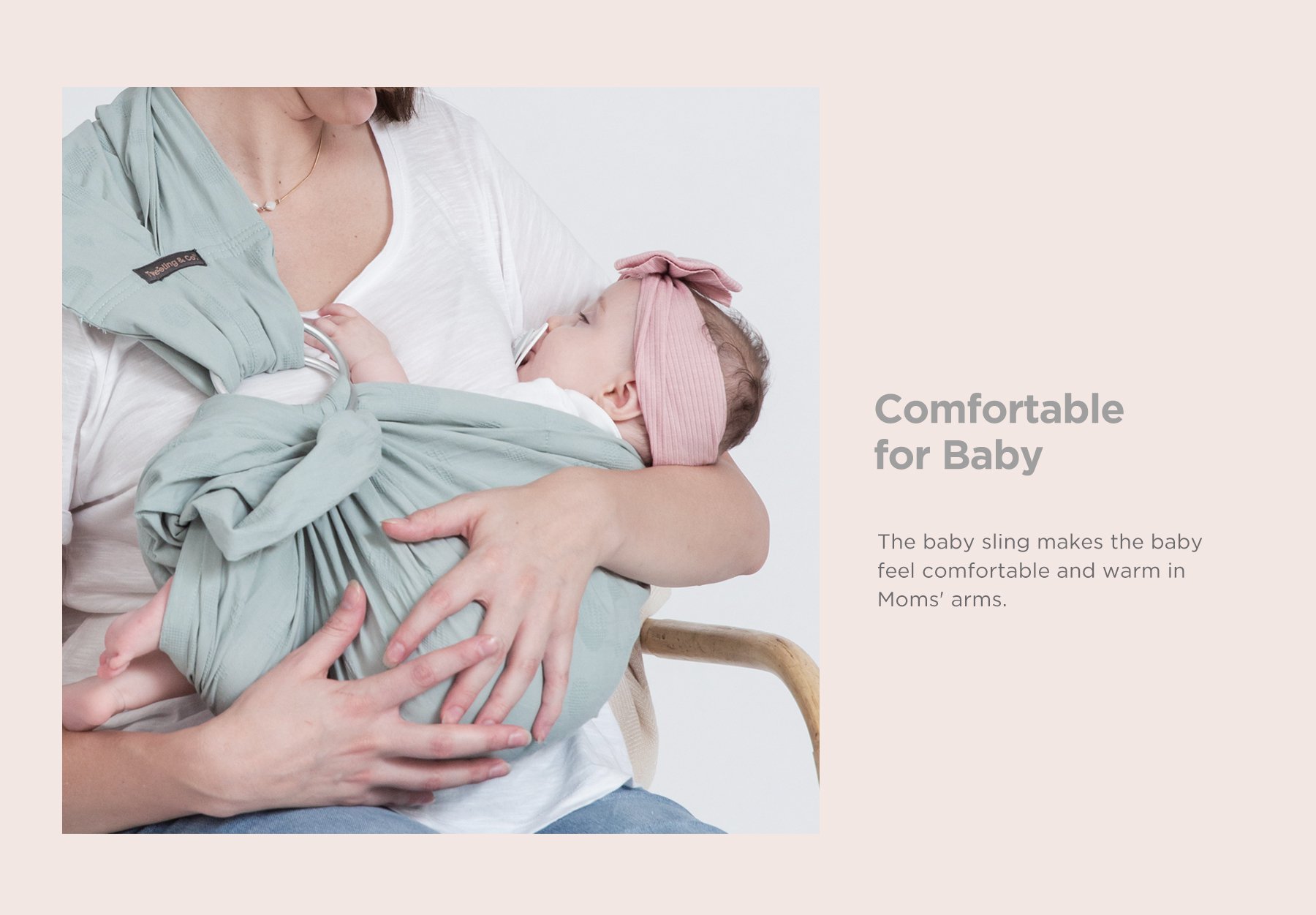 Tweeling & Co. Cloud Collection Baby Sling description image