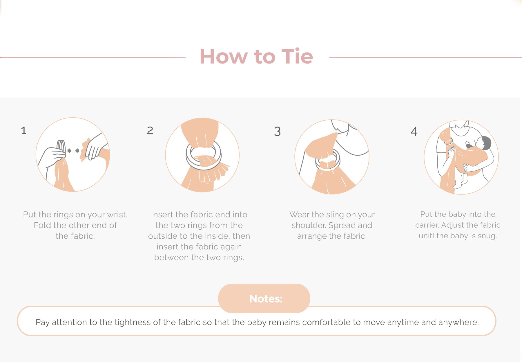 Tweeling & Co. Cloud Collection Baby Sling description image