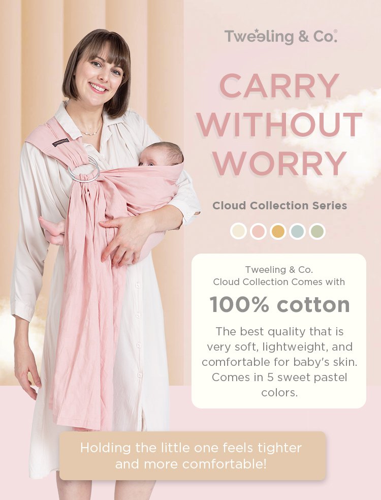 Tweeling & Co. Cloud Collection Baby Sling description image