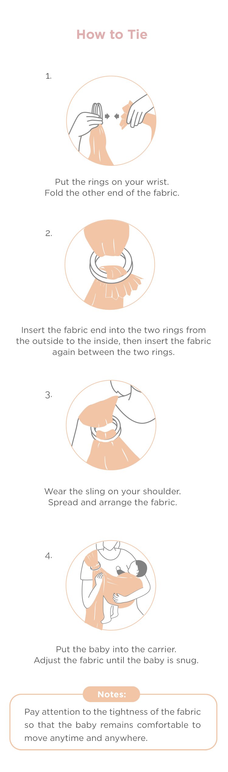 Tweeling & Co. Cloud Collection Baby Sling description image