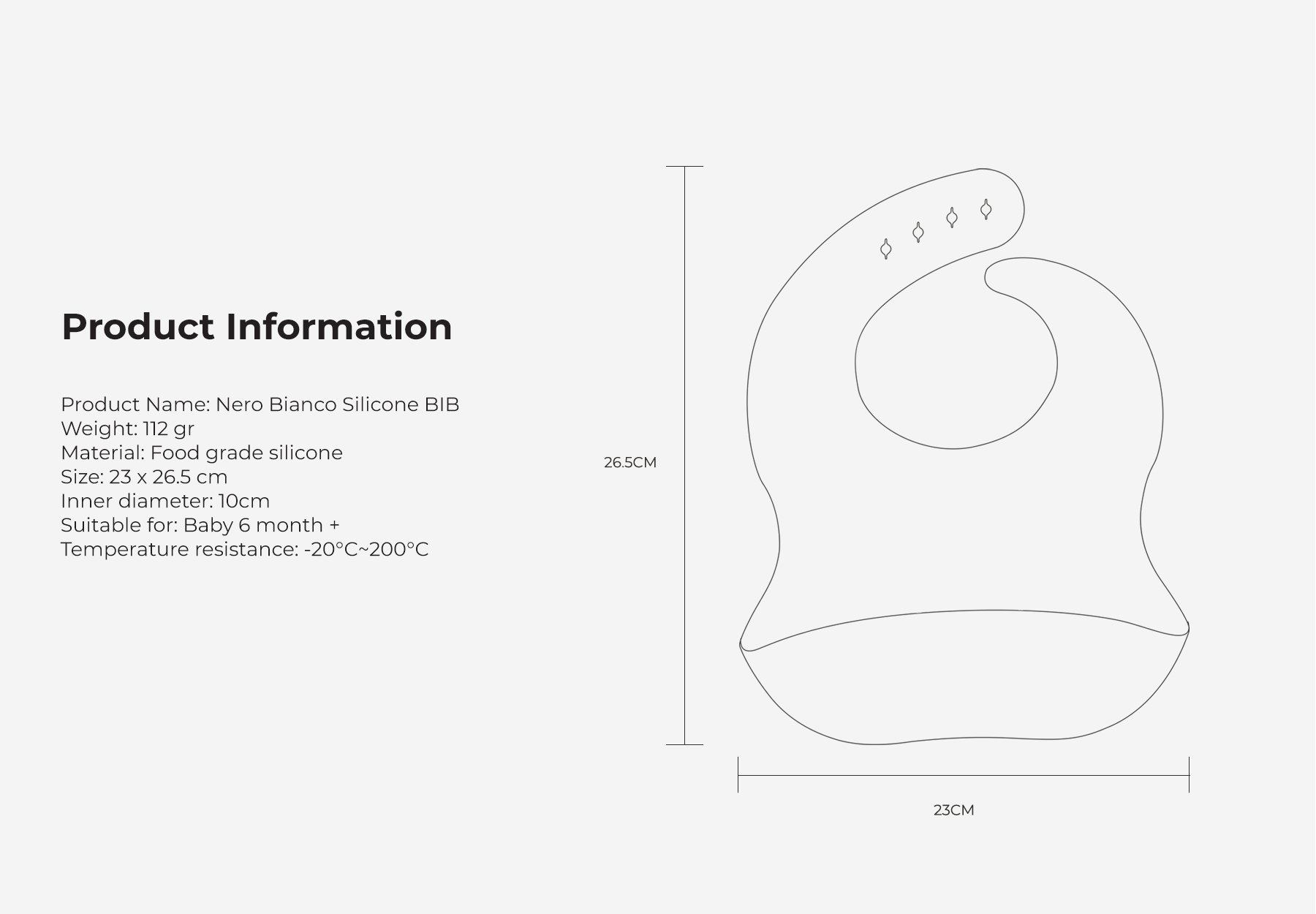 Nero Bianco Silicone BIB description image