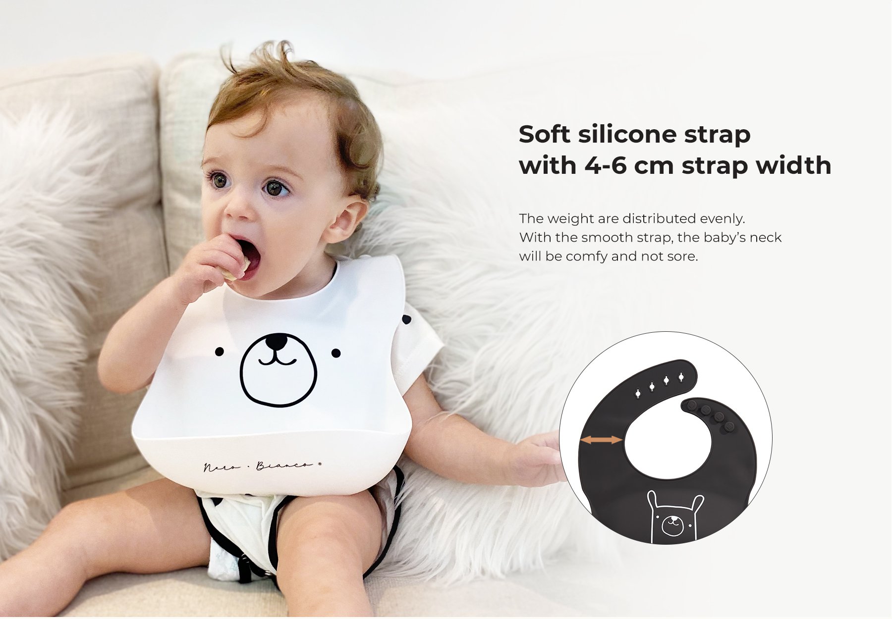 Nero Bianco Silicone BIB description image