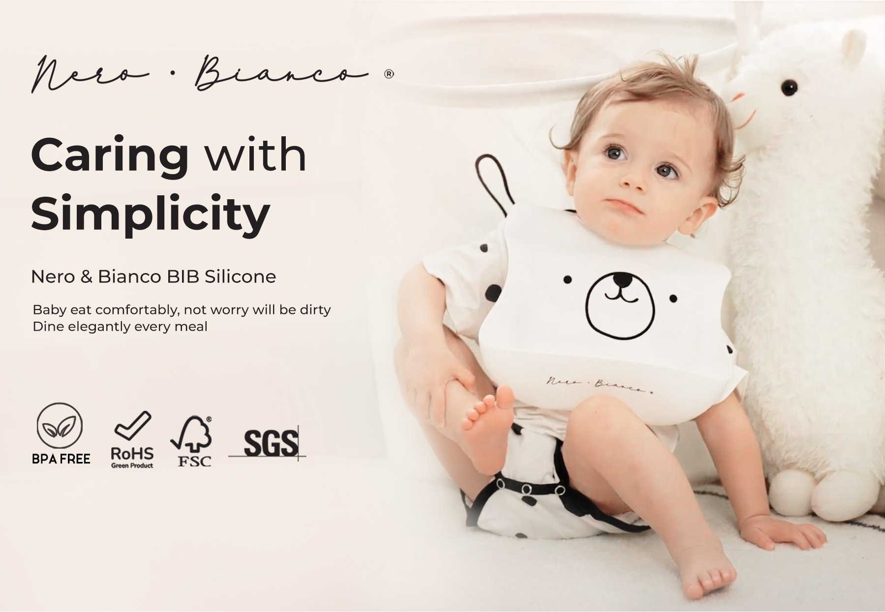 Nero Bianco Silicone BIB description image