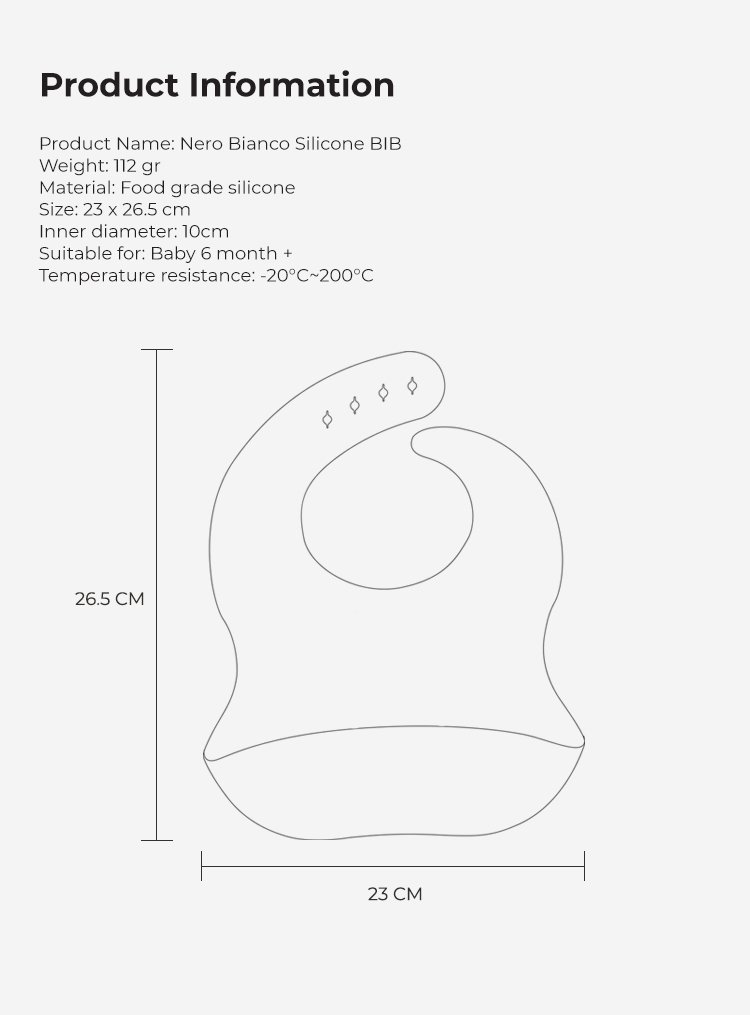 Nero Bianco Silicone BIB description image