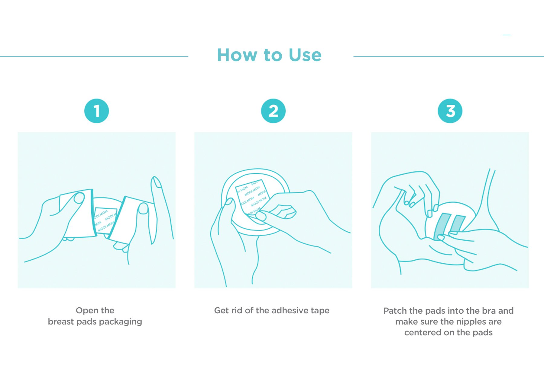 MOOIMOM disposable Breast Pad 3D (10pcs) description image