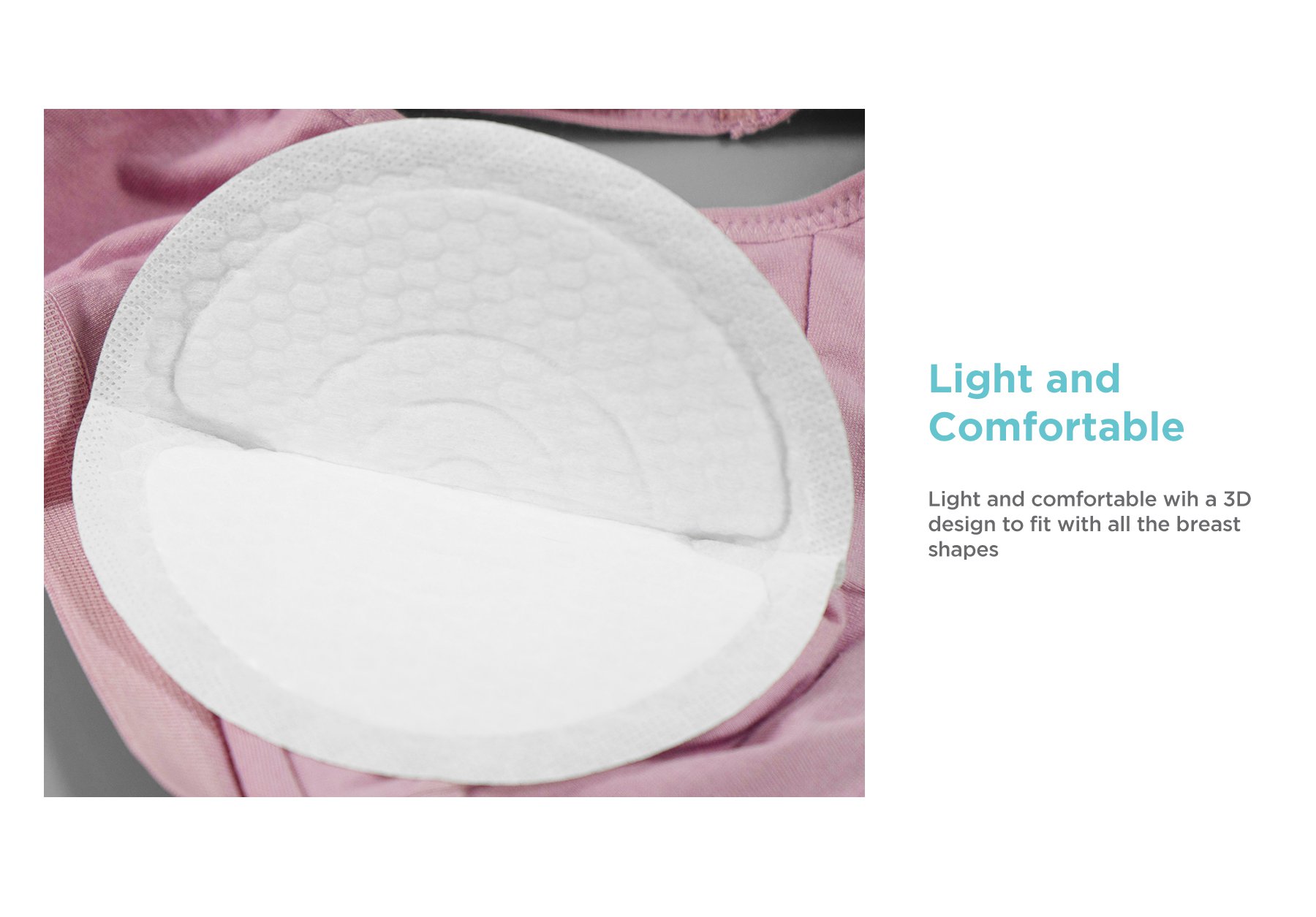 MOOIMOM disposable Breast Pad 3D (10pcs) description image