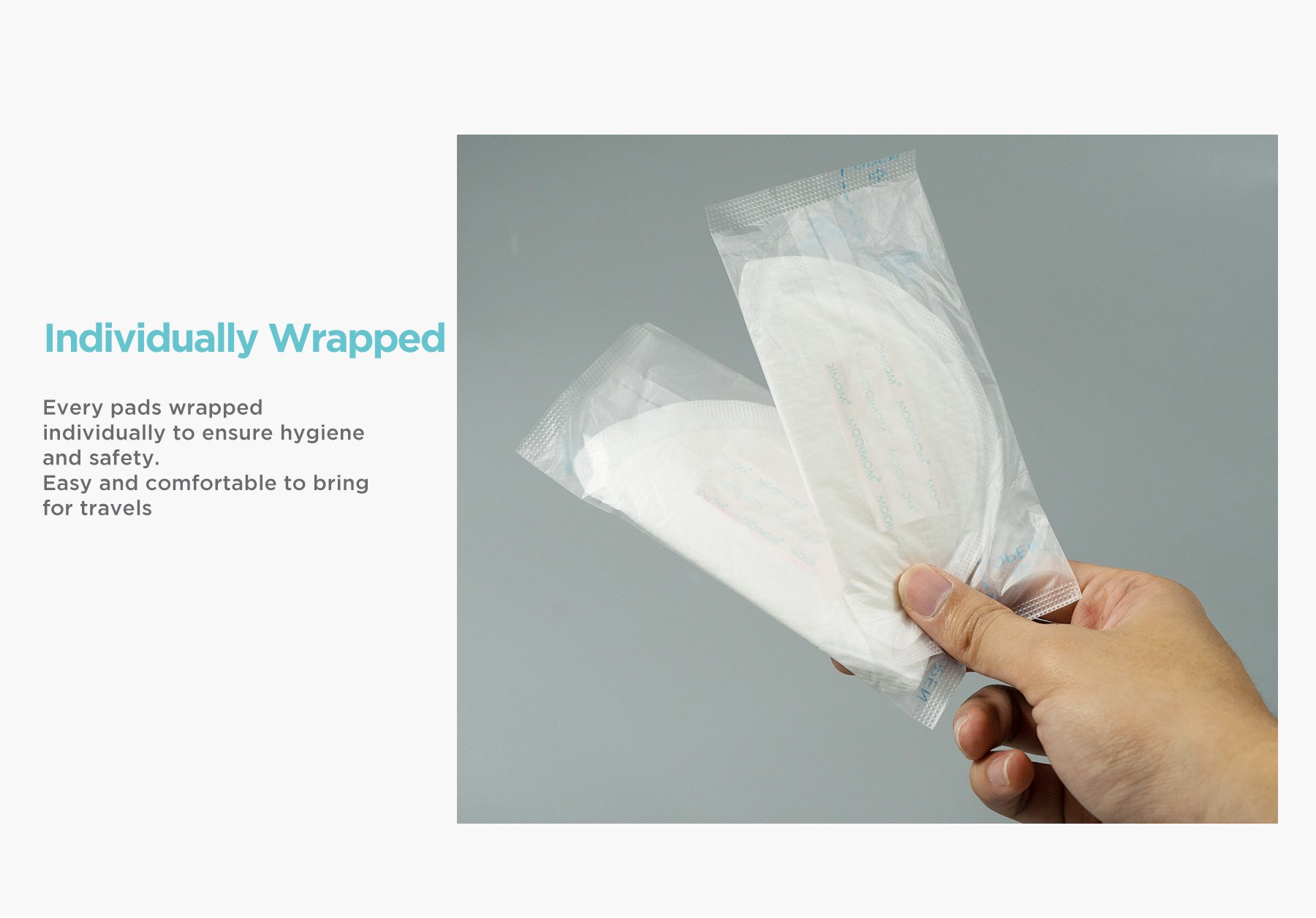 MOOIMOM Disposable Breast Pad 3D (30pcs) description image
