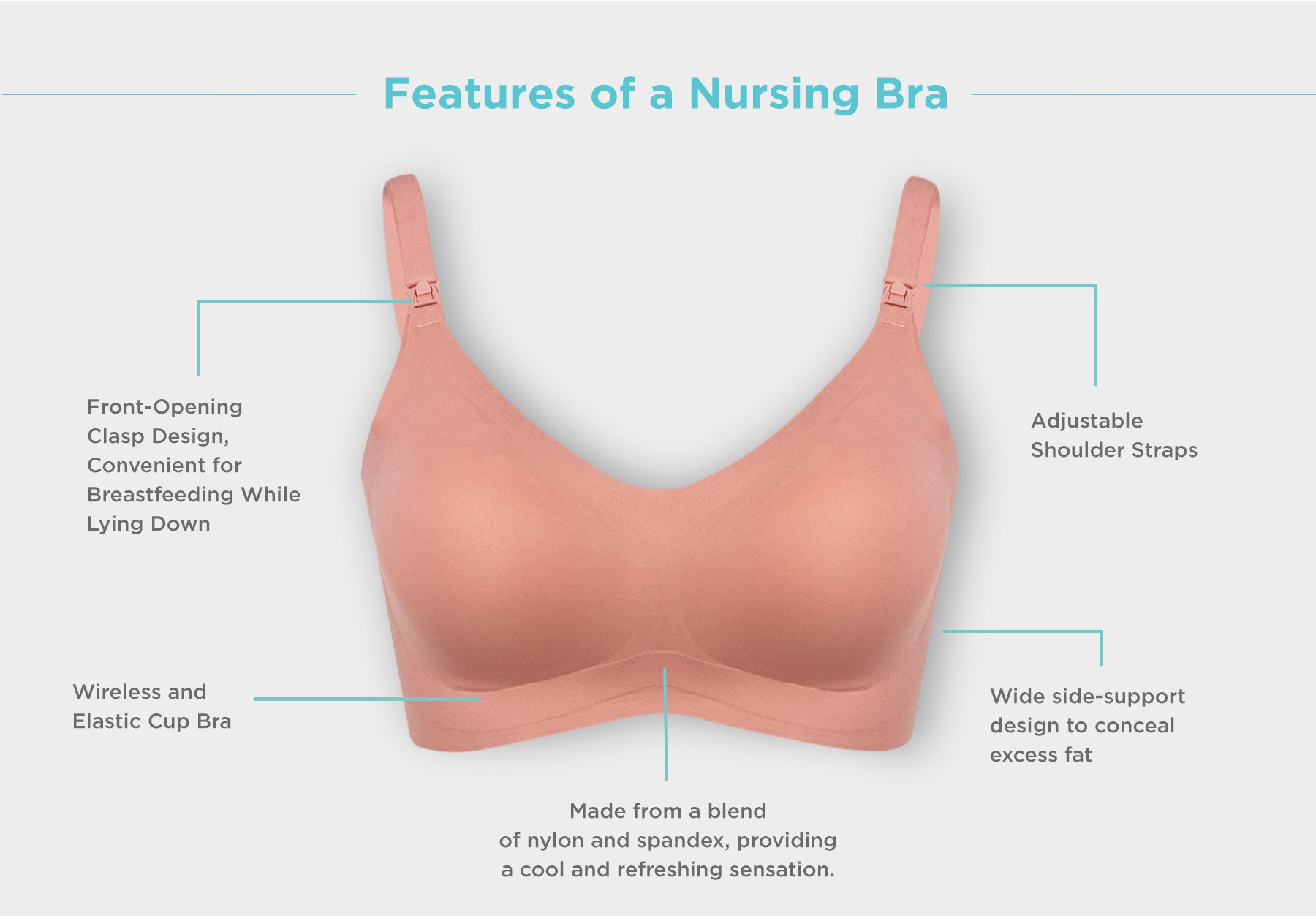 MOOIMOM Delicate Maternity & Nursing Bra description image