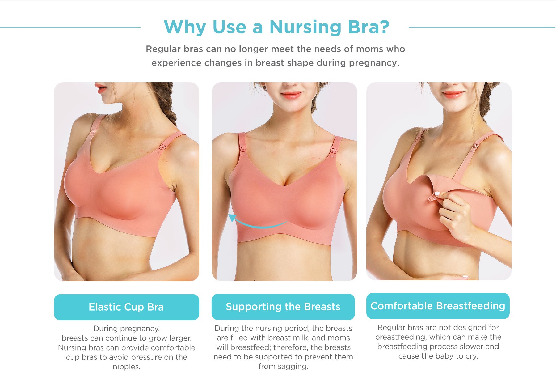 MOOIMOM Delicate Maternity & Nursing Bra description image
