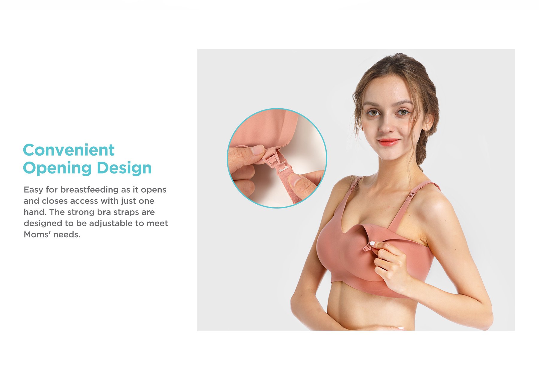 MOOIMOM Delicate Maternity & Nursing Bra description image