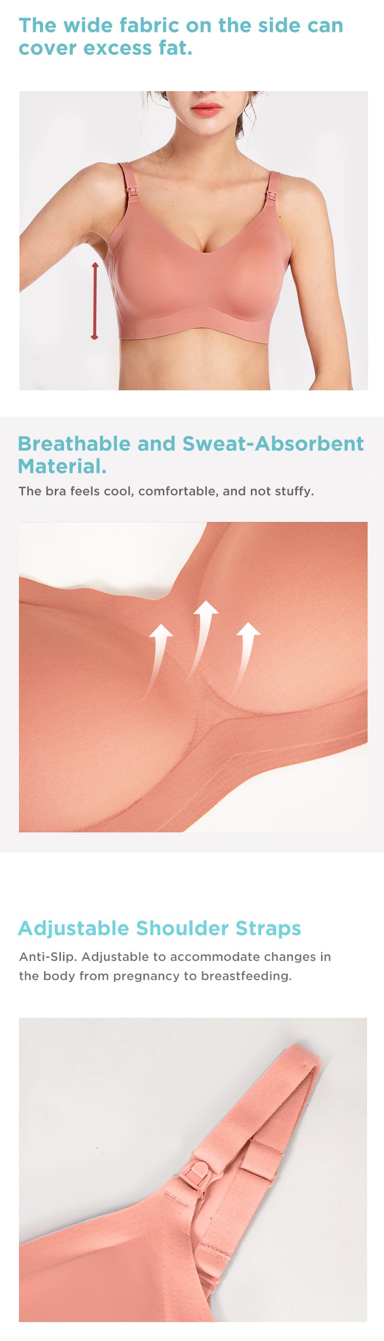 MOOIMOM Delicate Maternity & Nursing Bra description image
