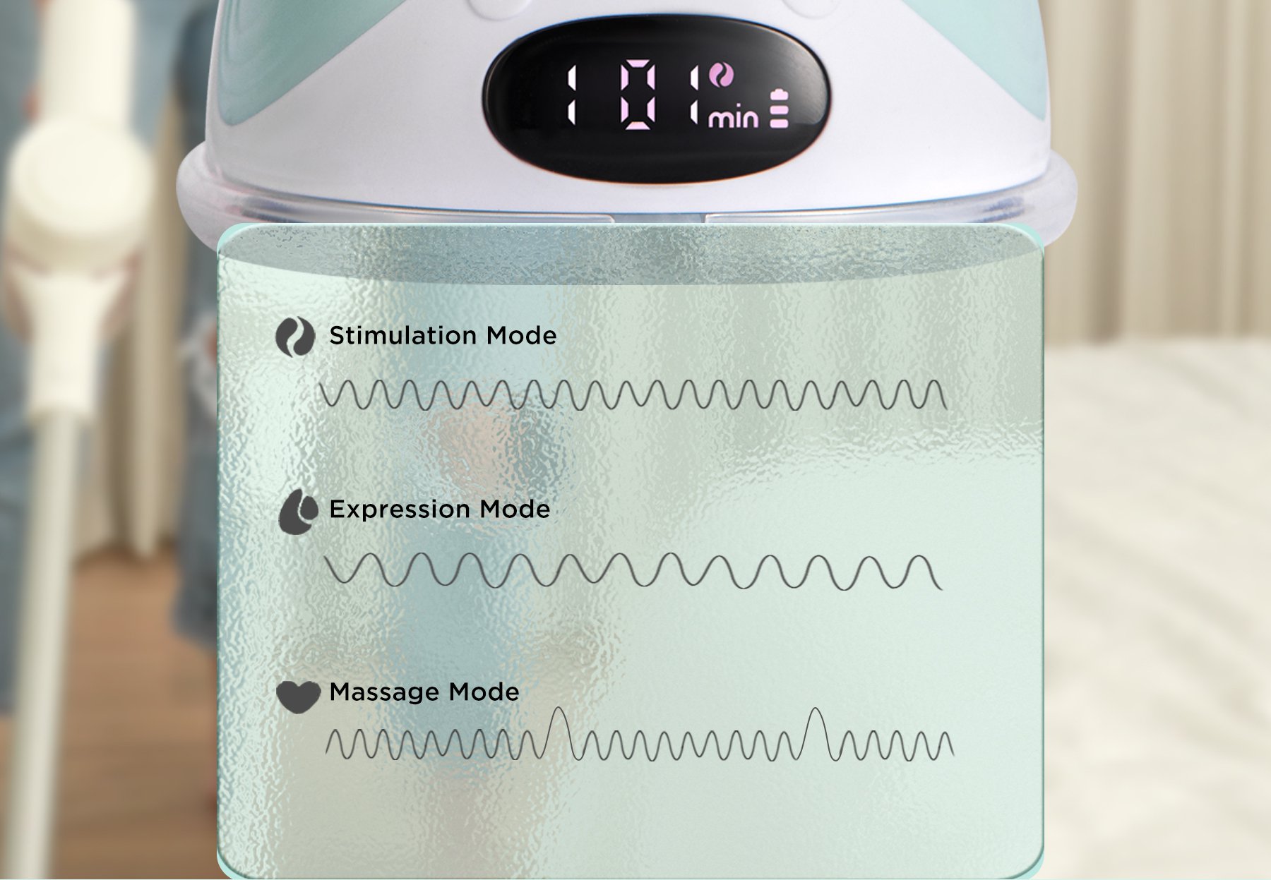MOOIMOM Wireless Electric Breast Pump M3 description image