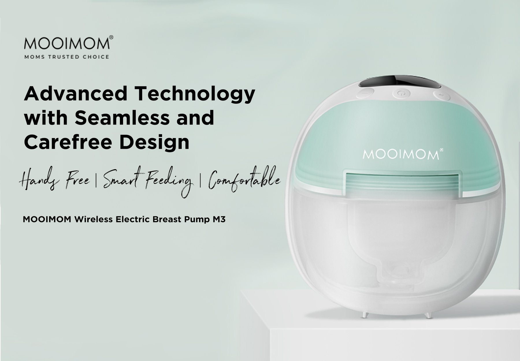 MOOIMOM Wireless Electric Breast Pump M3 description image