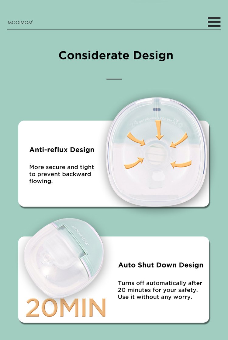 MOOIMOM Wireless Electric Breast Pump M3 description image