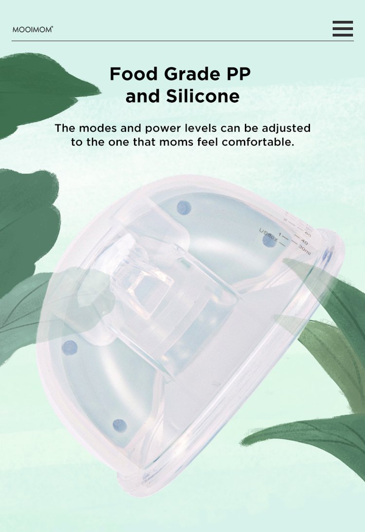 MOOIMOM Wireless Electric Breast Pump M3 description image