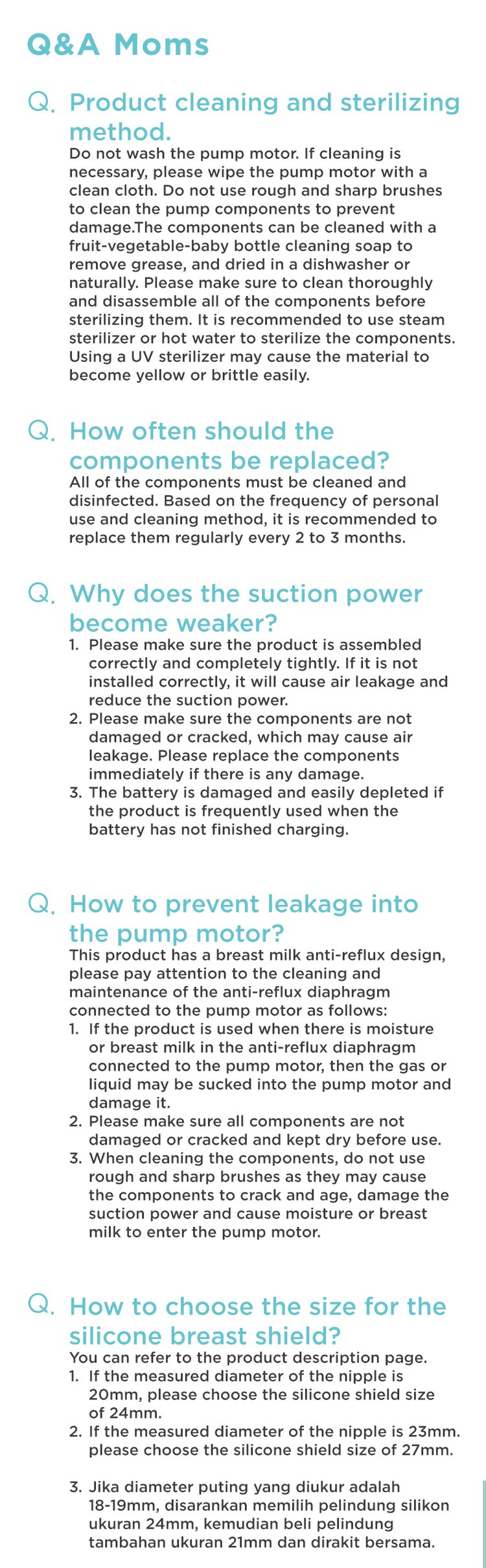 MOOIMOM Wireless Electric Breast Pump M3 description image