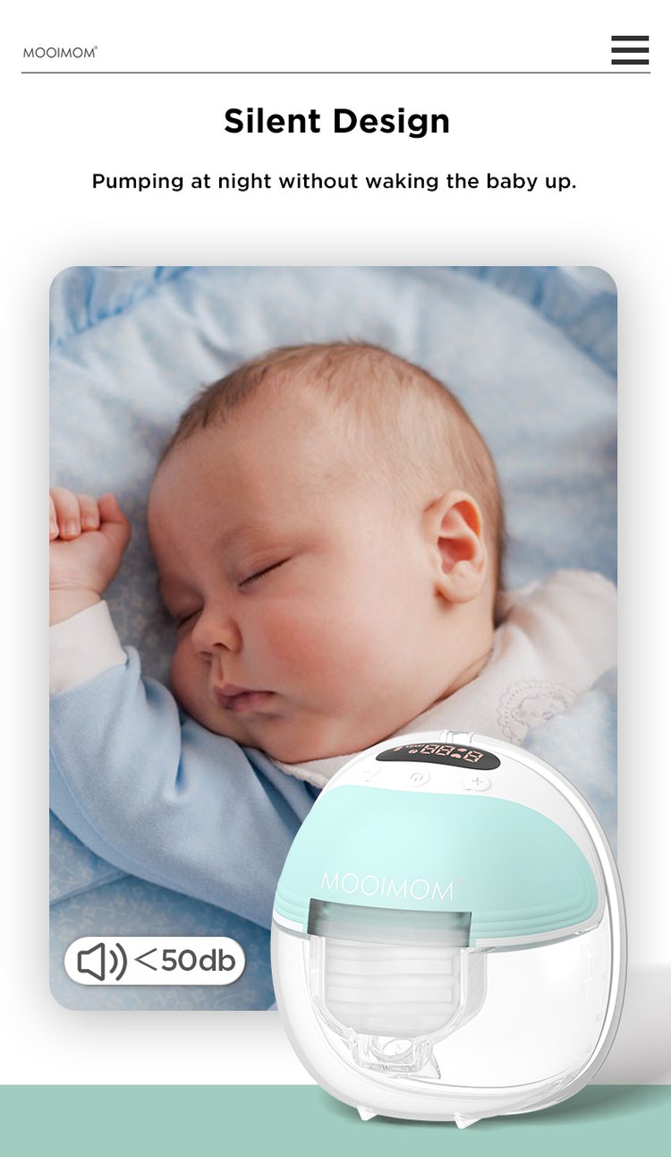 MOOIMOM Wireless Electric Breast Pump M3 description image