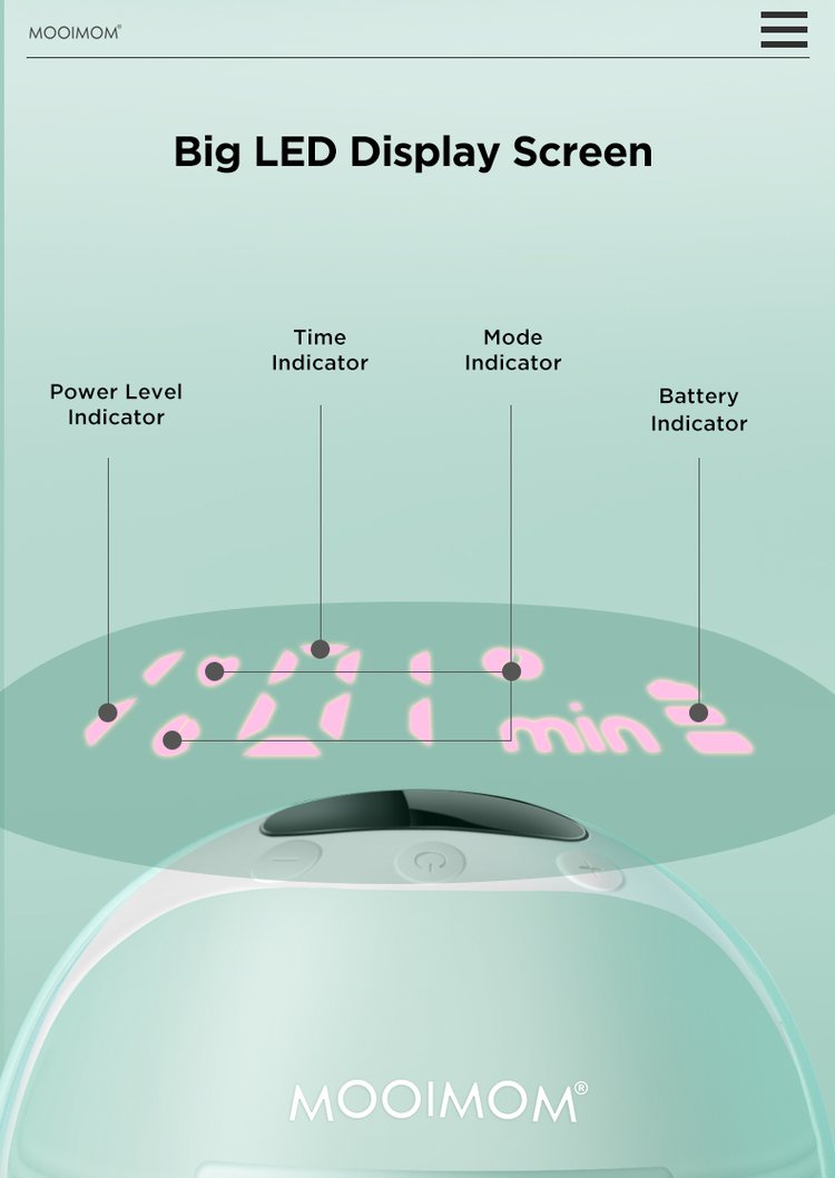 MOOIMOM Wireless Electric Breast Pump M3 description image