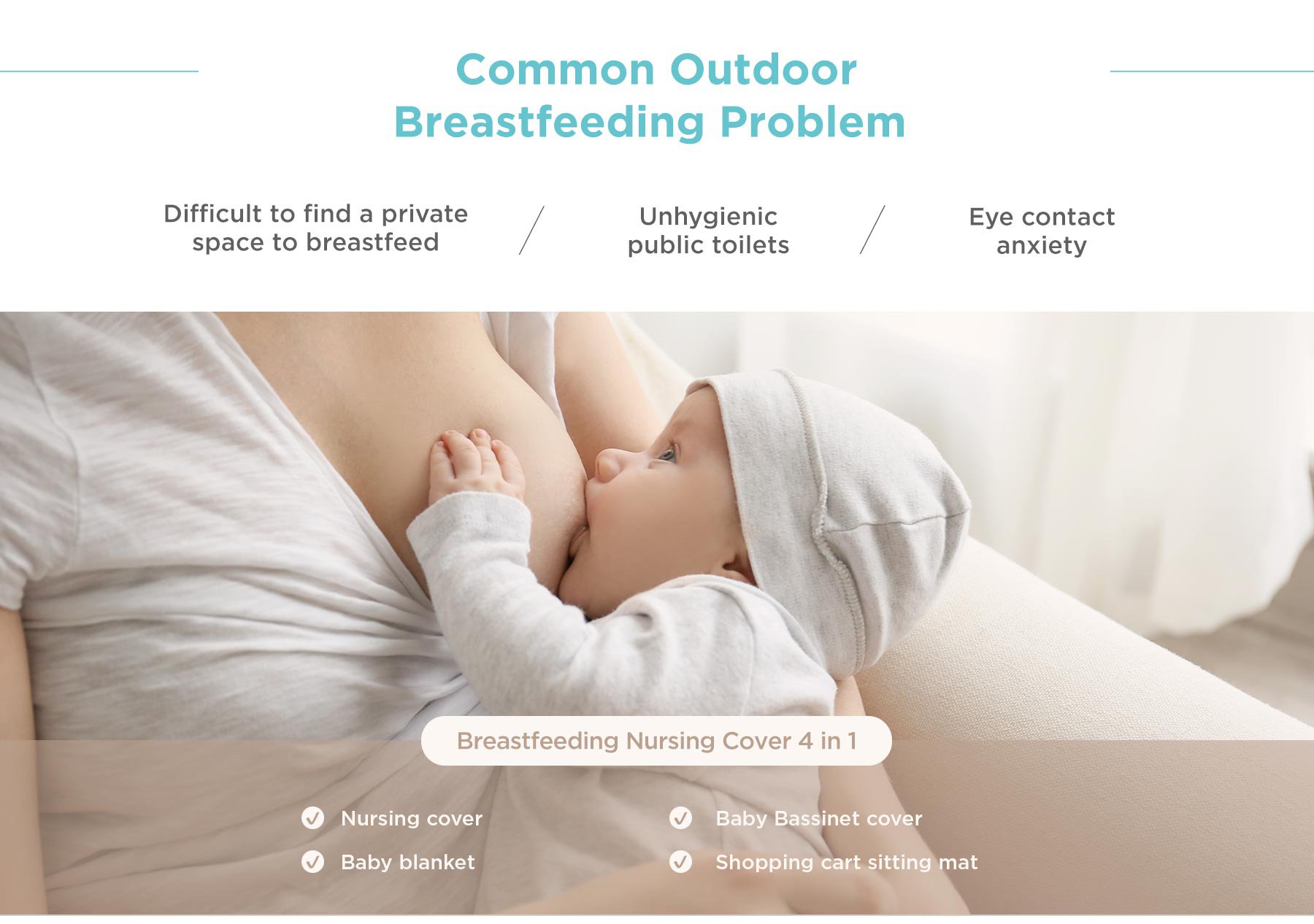 MOOIMOM BreastFeeding Nursing Cover description image