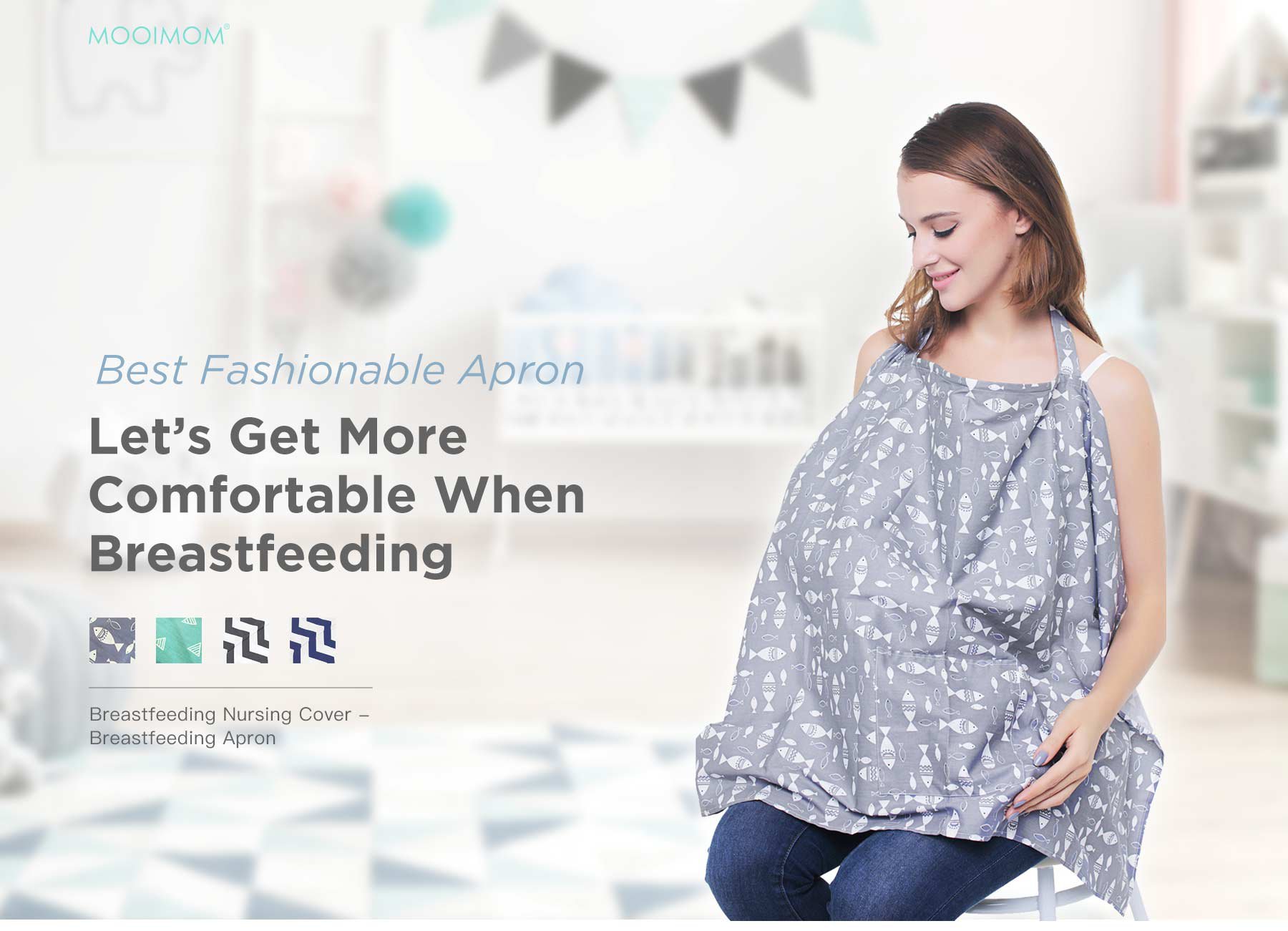 MOOIMOM BreastFeeding Nursing Cover description image