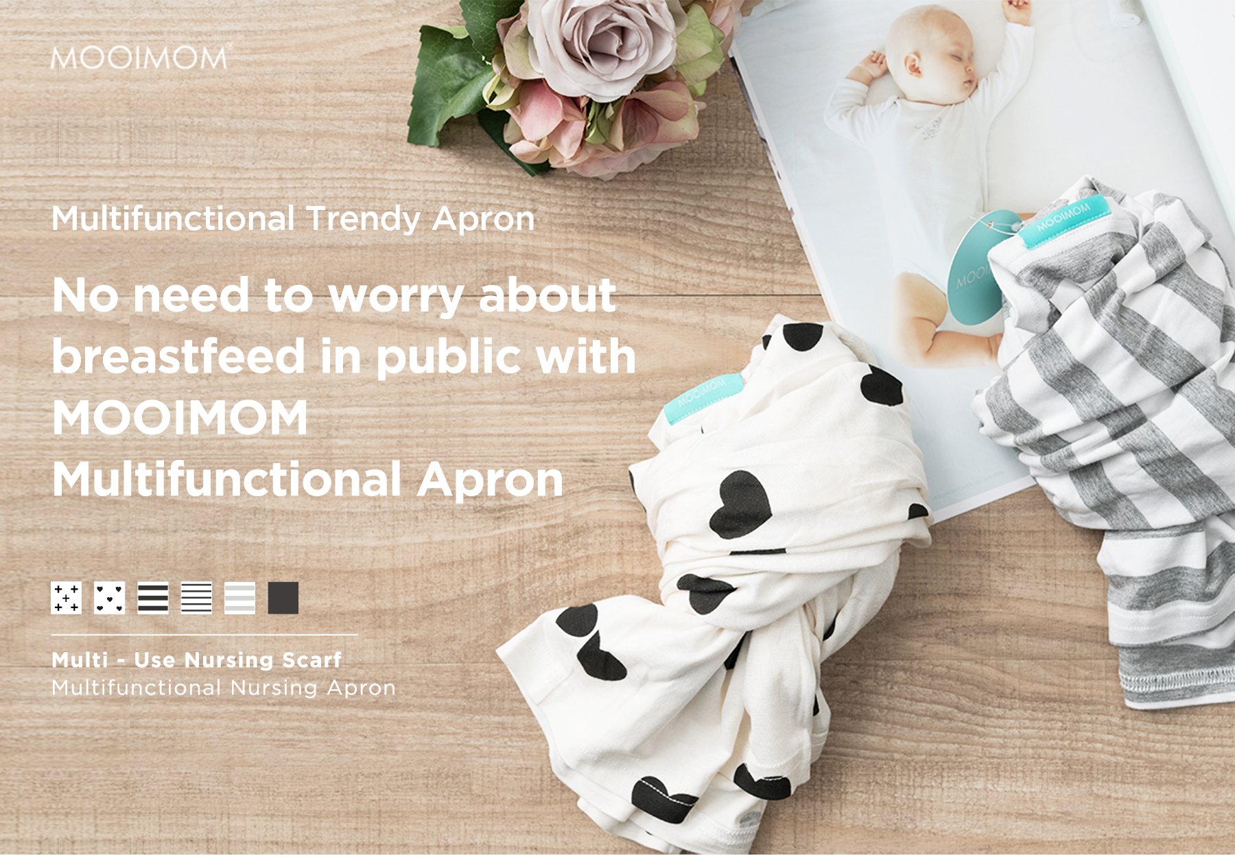 MOOIMOM Multi-Use Nursing Scarf description image