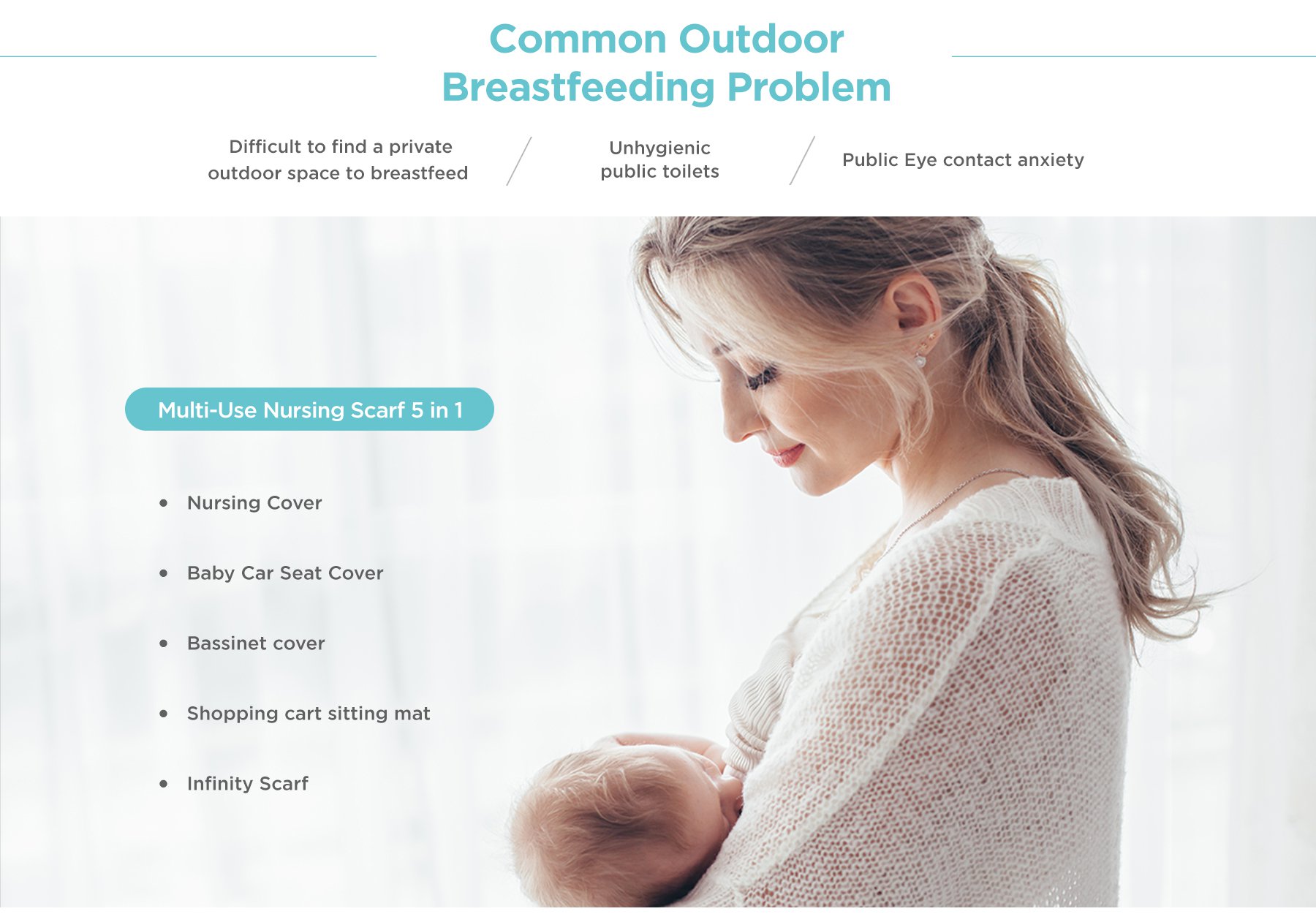 MOOIMOM Multi-Use Nursing Scarf description image
