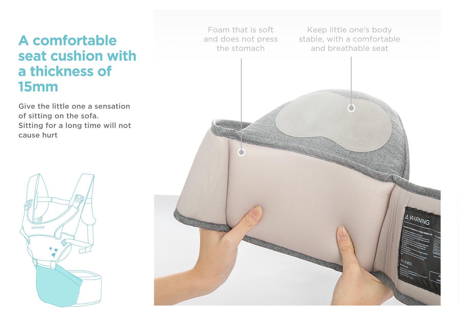 MOOIMOM Lightweight Hip Seat Carrier description image
