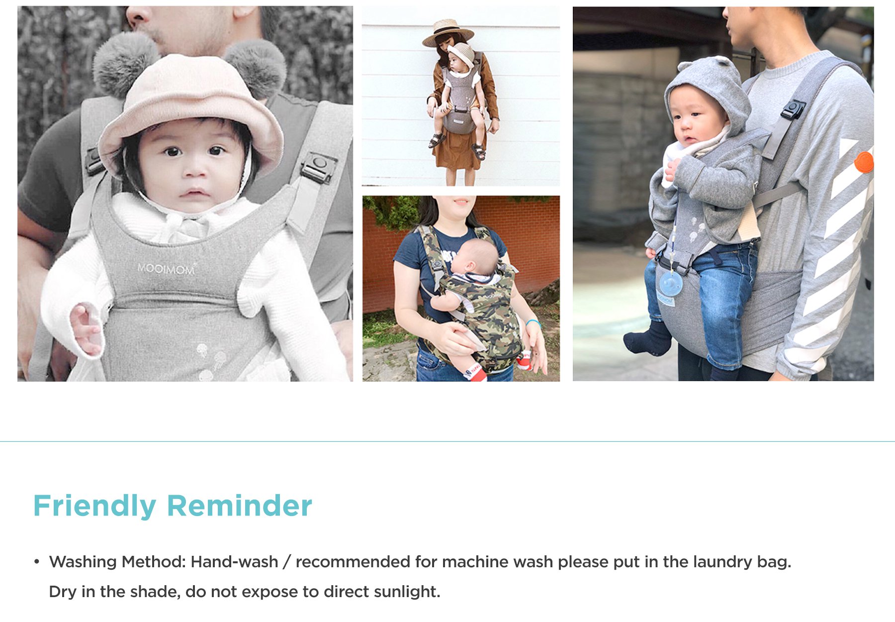 MOOIMOM Lightweight Hip Seat Carrier description image