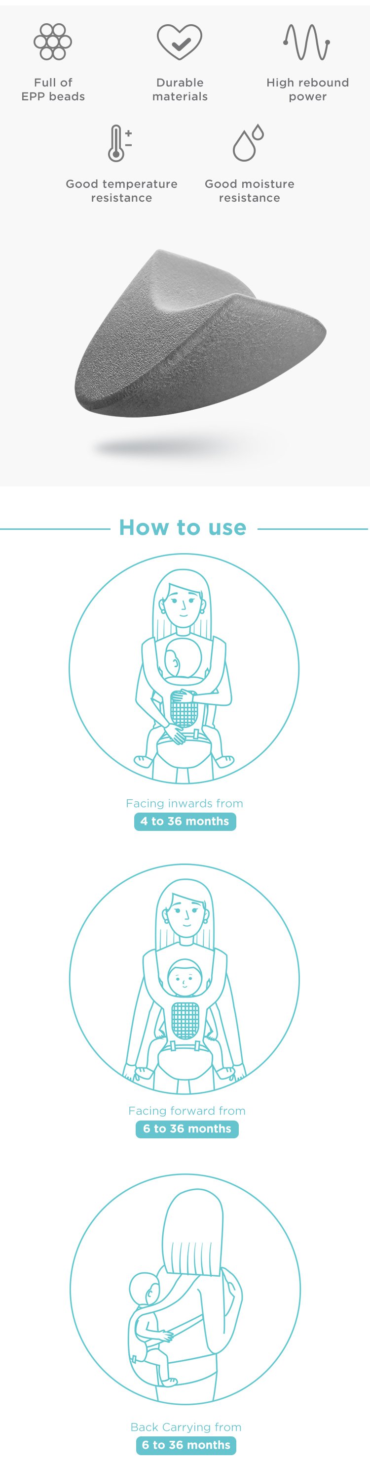 MOOIMOM Lightweight Hip Seat Carrier description image