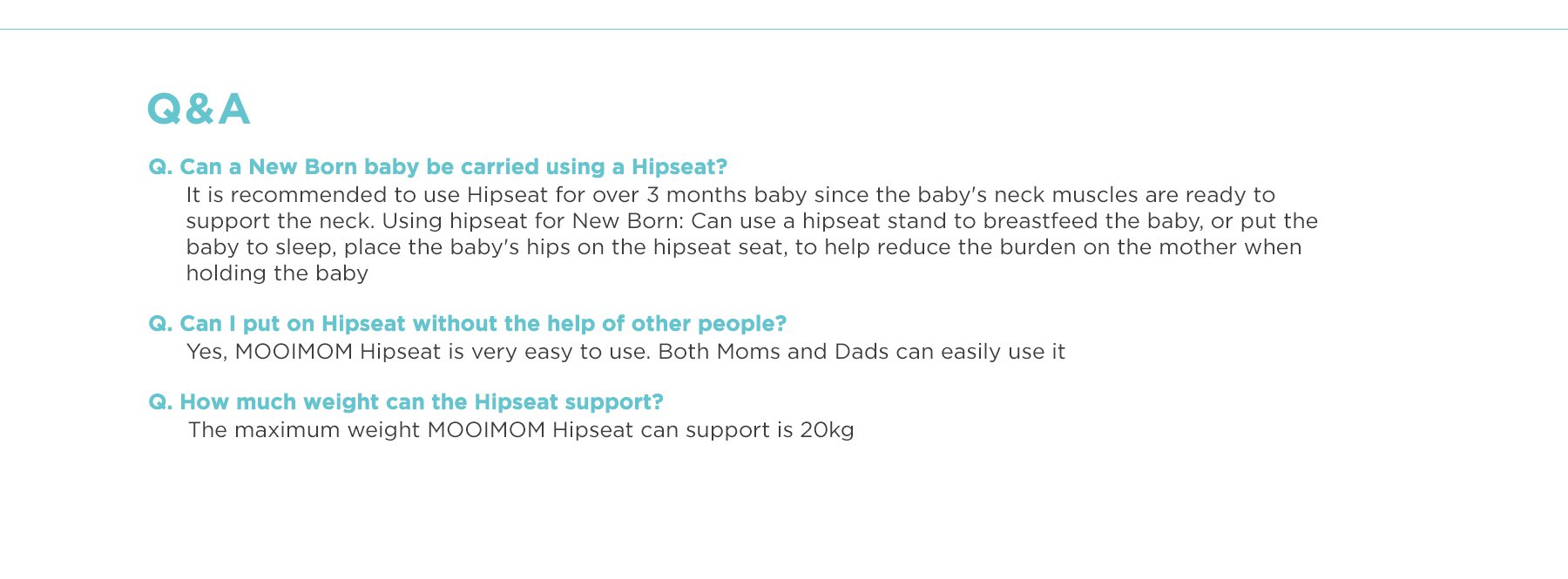 MOOIMOM Breathable Hip Seat Carrier description image
