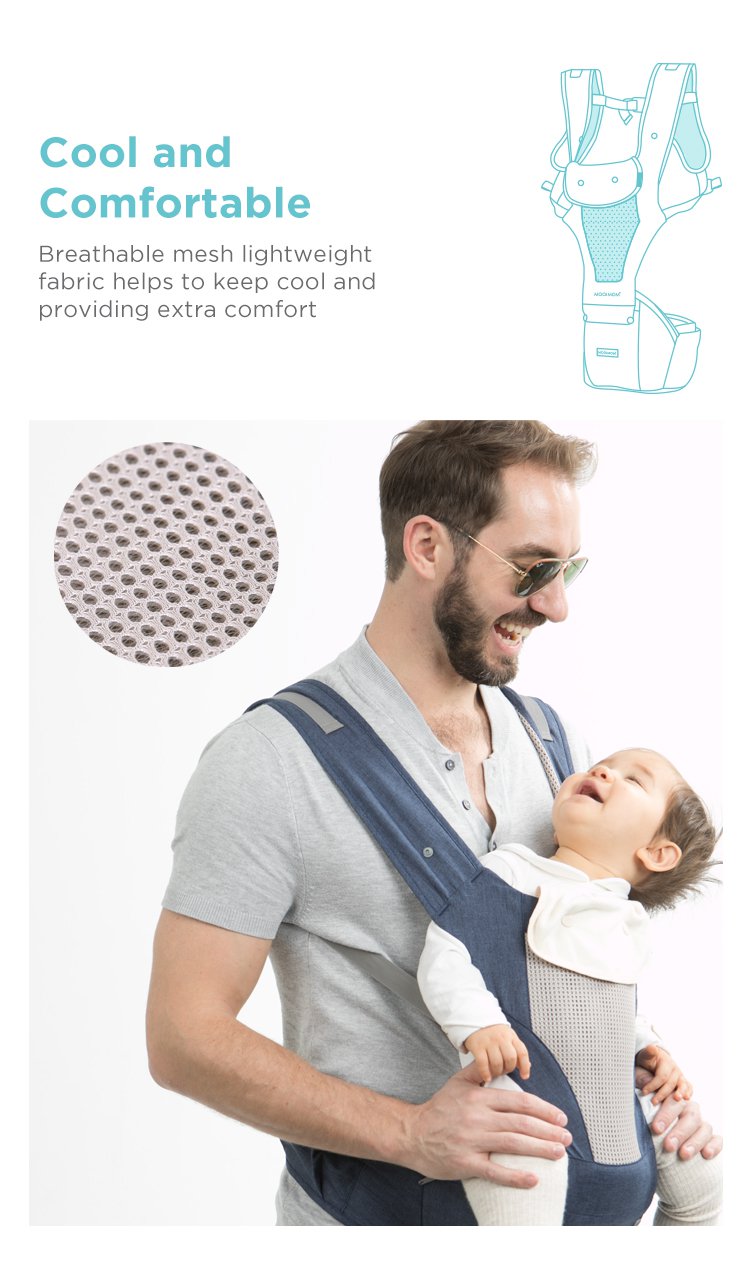 MOOIMOM Breathable Hip Seat Carrier description image