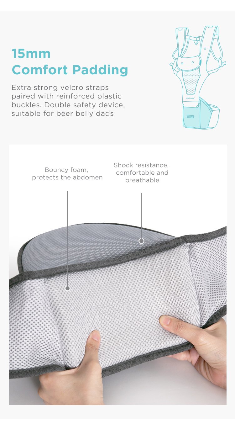 MOOIMOM Breathable Hip Seat Carrier description image