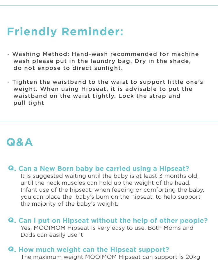 MOOIMOM Breathable Hip Seat Carrier description image