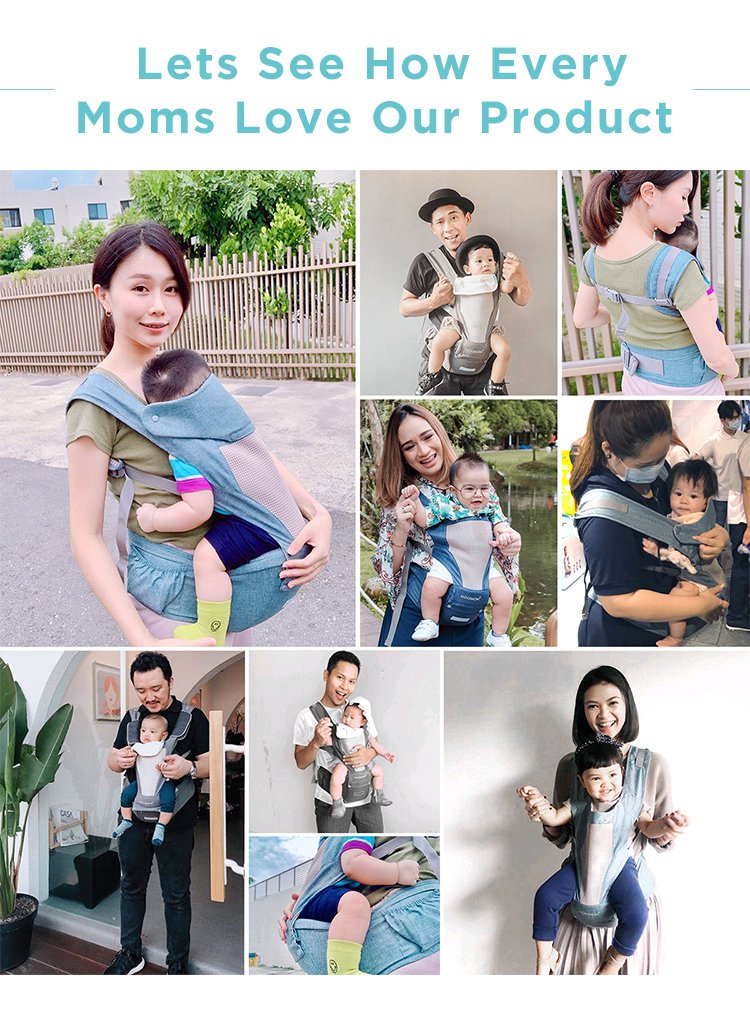 MOOIMOM Breathable Hip Seat Carrier description image