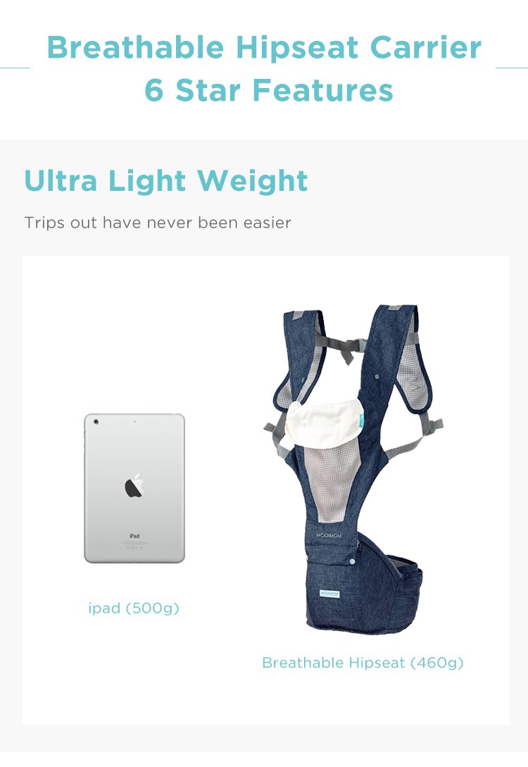 MOOIMOM Breathable Hip Seat Carrier description image