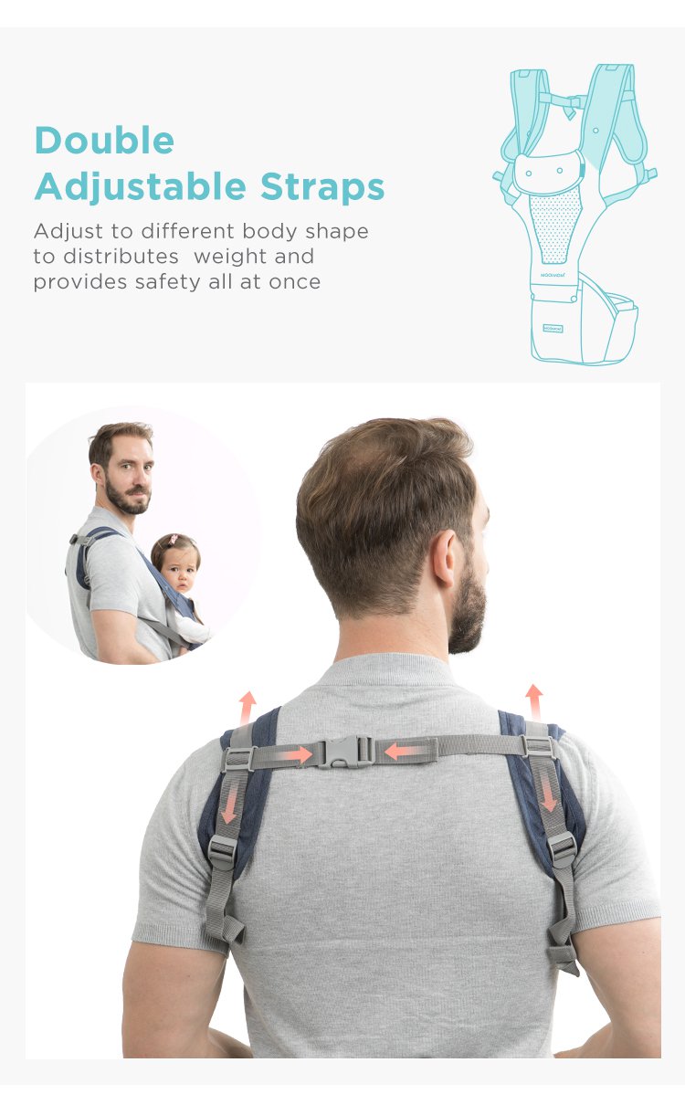 MOOIMOM Breathable Hip Seat Carrier description image