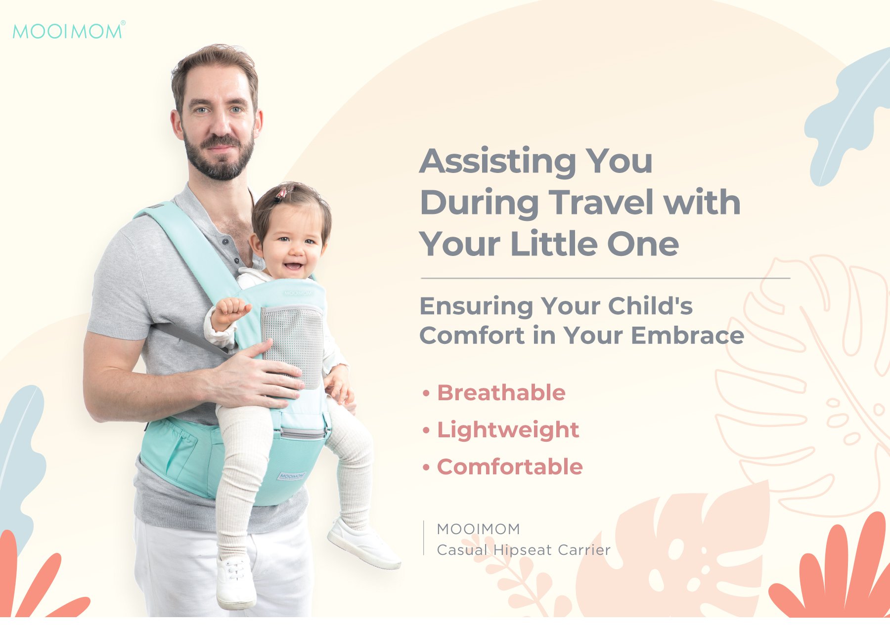 MOOIMOM Casual Hip Seat Carrier description image