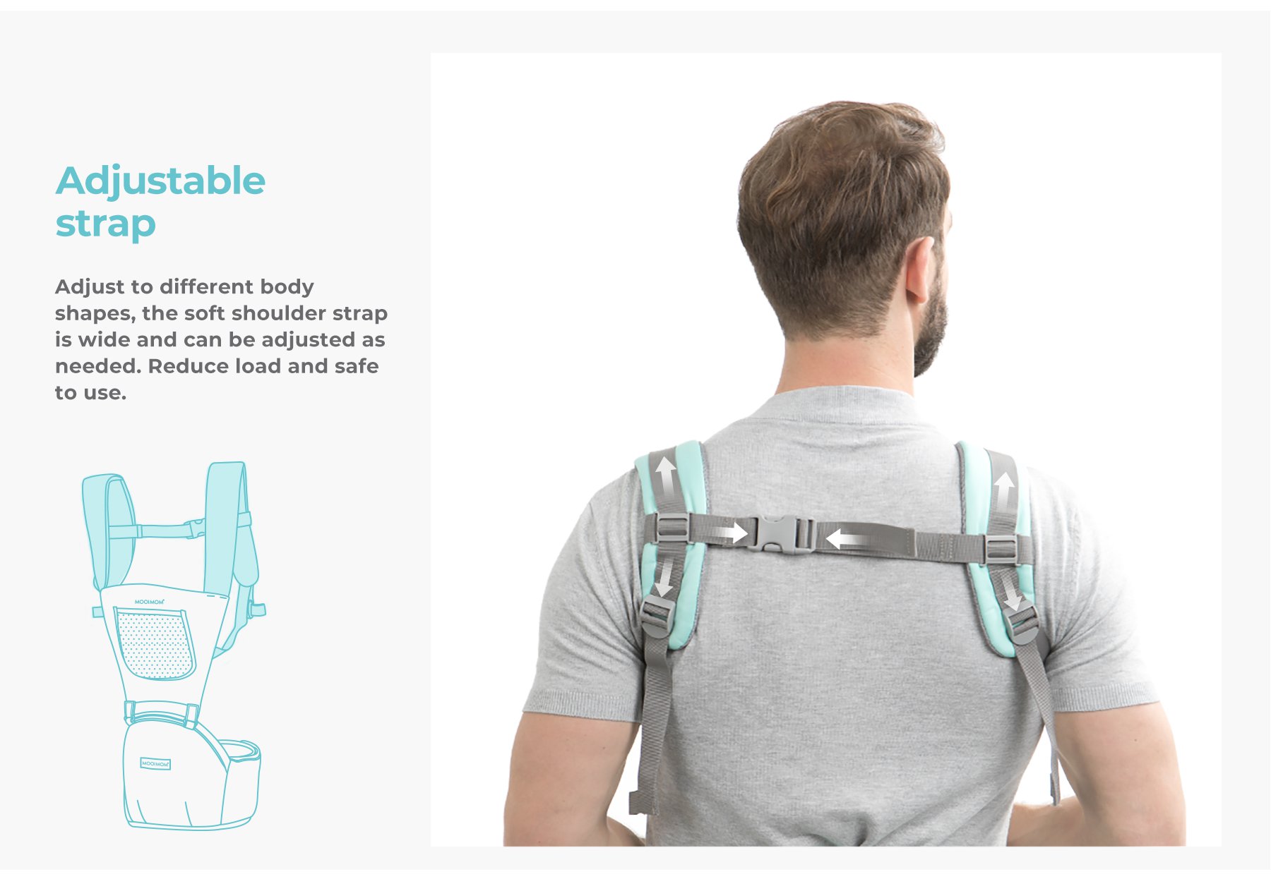 MOOIMOM Casual Hip Seat Carrier description image