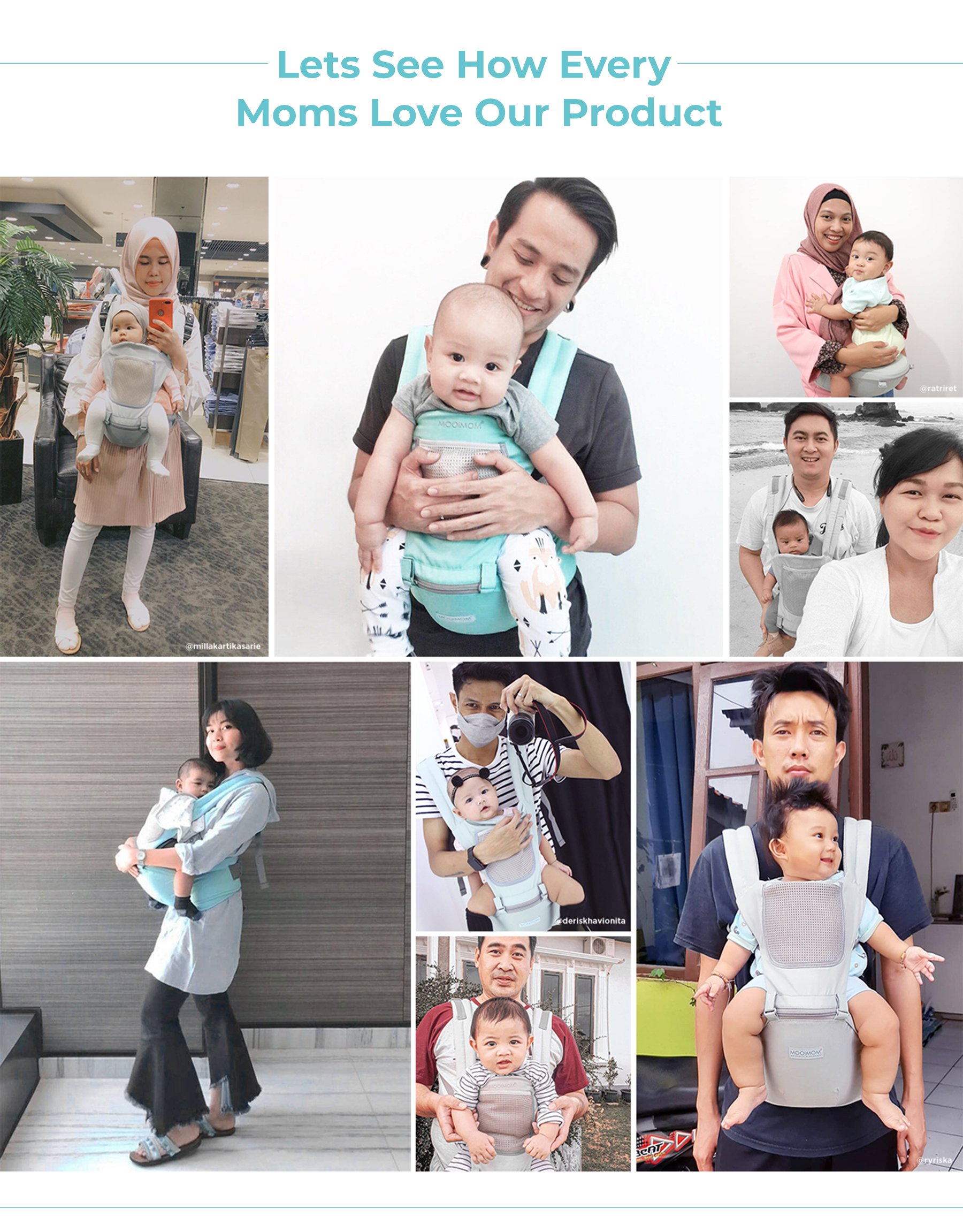 MOOIMOM Casual Hip Seat Carrier description image