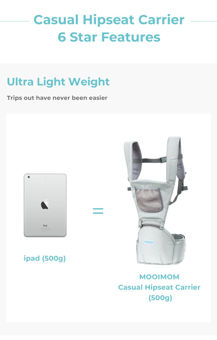 MOOIMOM Casual Hip Seat Carrier description image