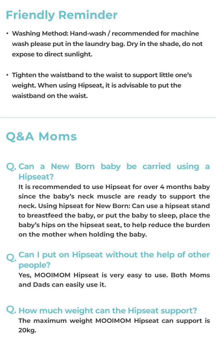 MOOIMOM Casual Hip Seat Carrier description image