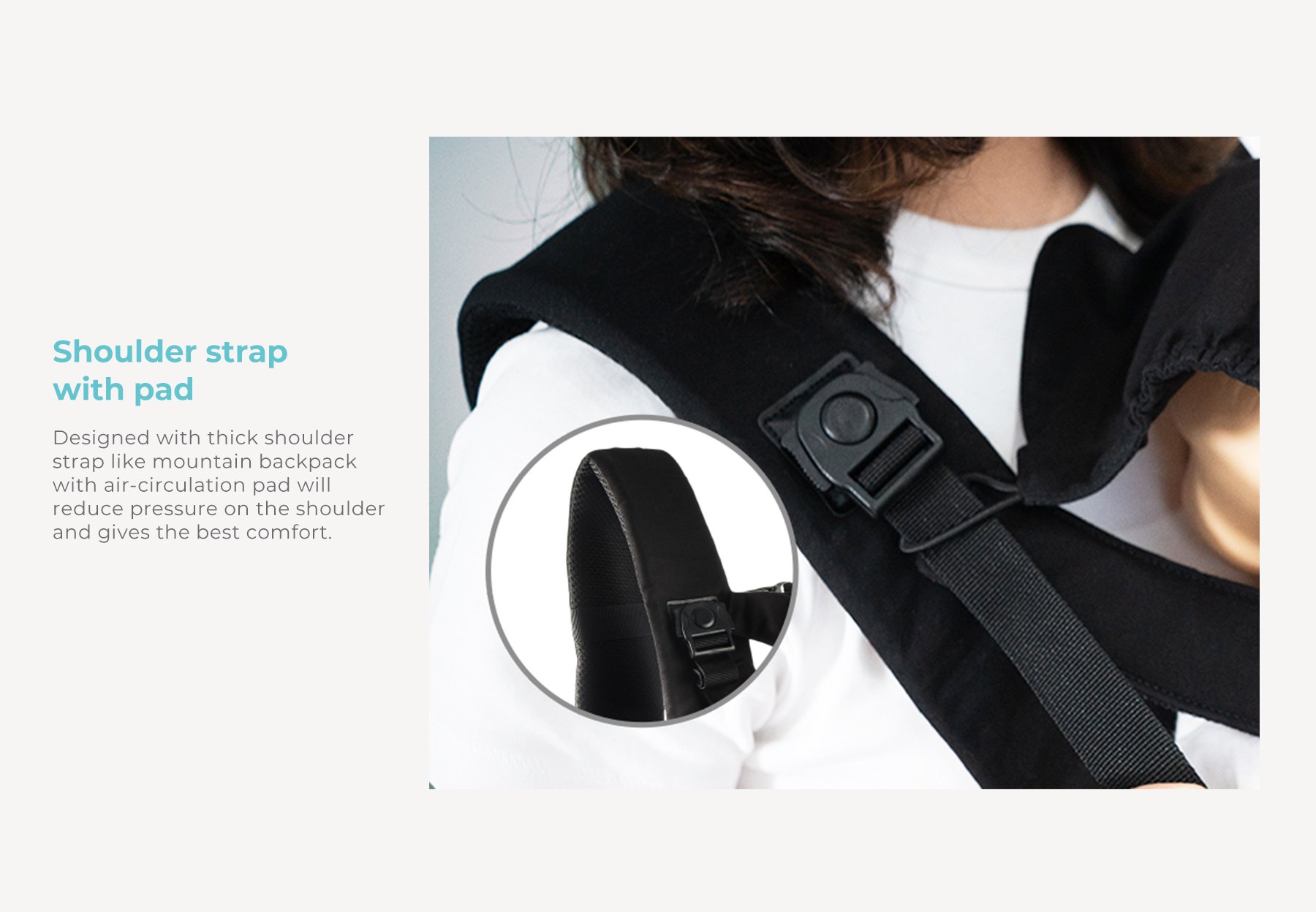 Nero Bianco Hipseat Carrier description image