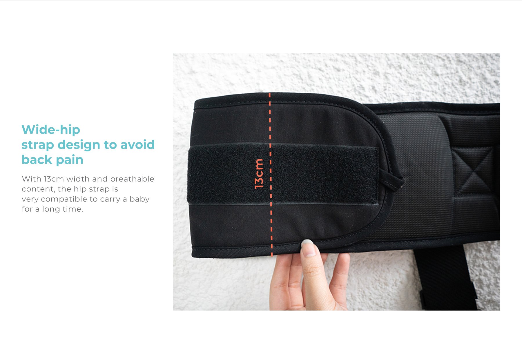 Nero Bianco Hipseat Carrier description image
