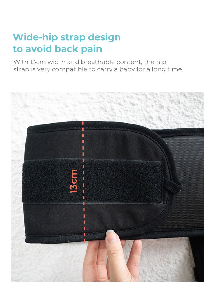 Nero Bianco Hipseat Carrier description image